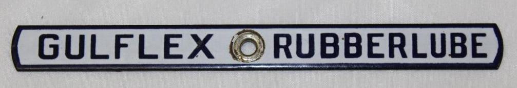 Gulf Gulflex Rubberlube Porcelain Advertising Sign (1 of 2)