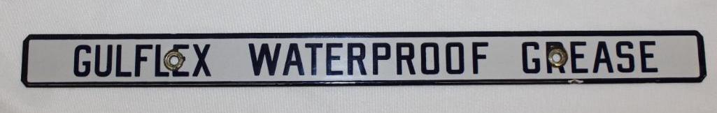 Gulf Gulflex Waterproof Grease Porcelain Advertising Sign (1 of 2)