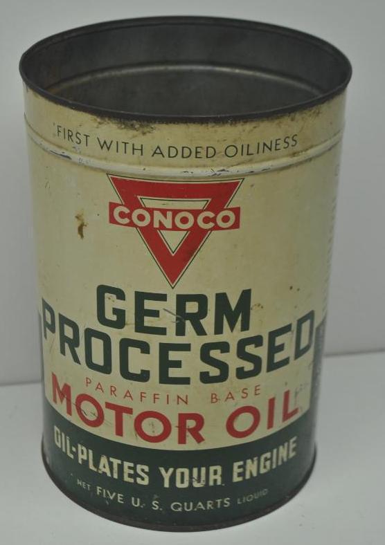 Conoco Germ Processed Five Quart Oil Can (1 of 3)