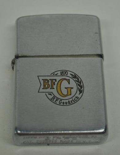B.F. Goodrich Tires Zippo Lighter: Good condition with minor wear