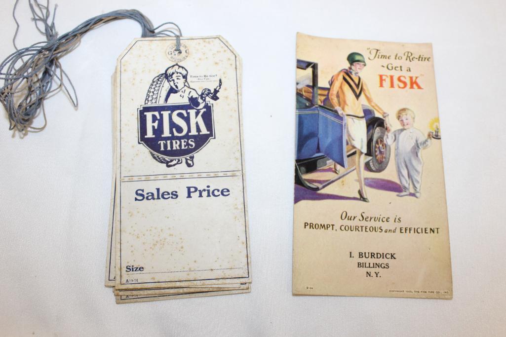 Group of Early Graphic Fisk Tires Advertising Items (1 of 2)