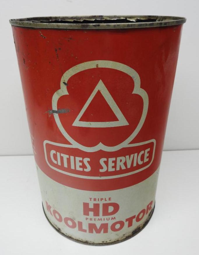 Cities Service HD Koolmotor Motor Oil Five Quart Can (Newer Logo) (1 of 4)