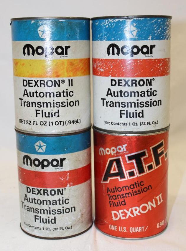 Group of 4 Mopar Chrysler 1 Quart Oil Cans (1 of 2)