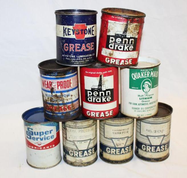Group of 9 1lb Grease Cans Penn Drake, Quaker Maid, Keystone (1 of 6)