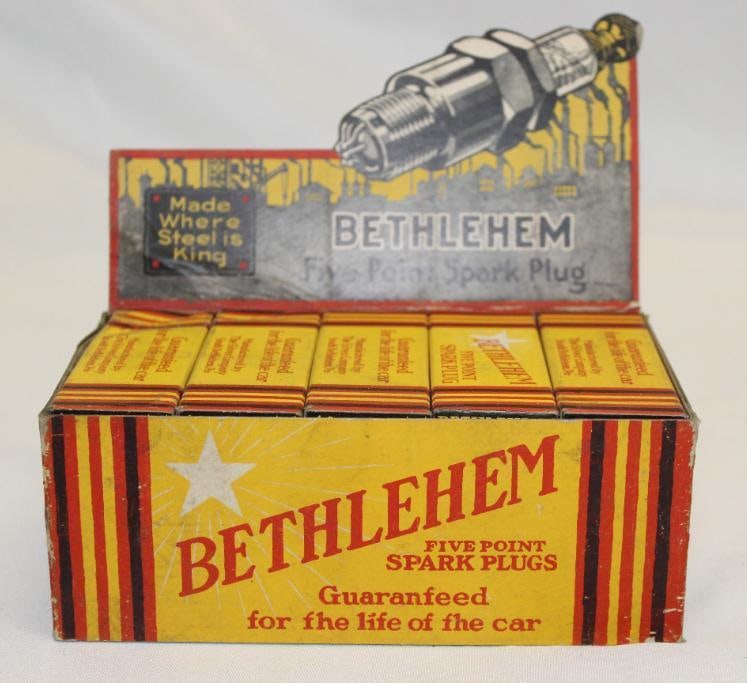 NOS Bethlehem Spark Plugs Advertising w/ Box (1 of 5)