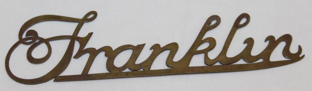 Franklin Motor Car Co Brass Radiator Script Emblem (1 of 2)