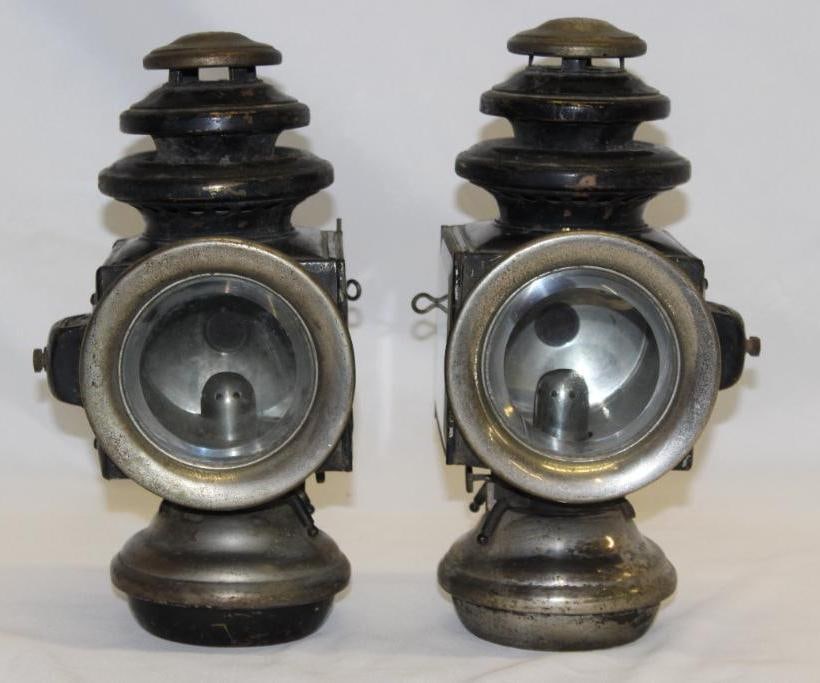 Pair of 1910's Automobile E & J Sidelights (1 of 7)