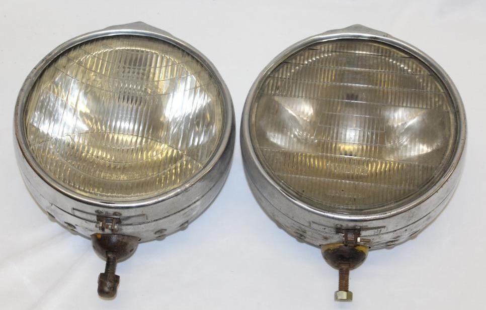 Pair of 1920's-1930's Chrome Automobile Headlights (1 of 6)