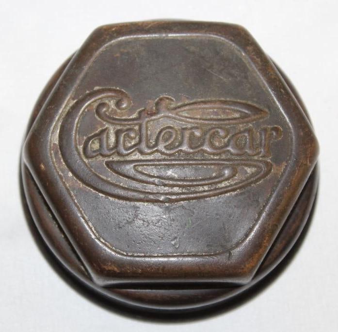 Cartercar Brass Automobile Threaded Hubcap (1 of 2)