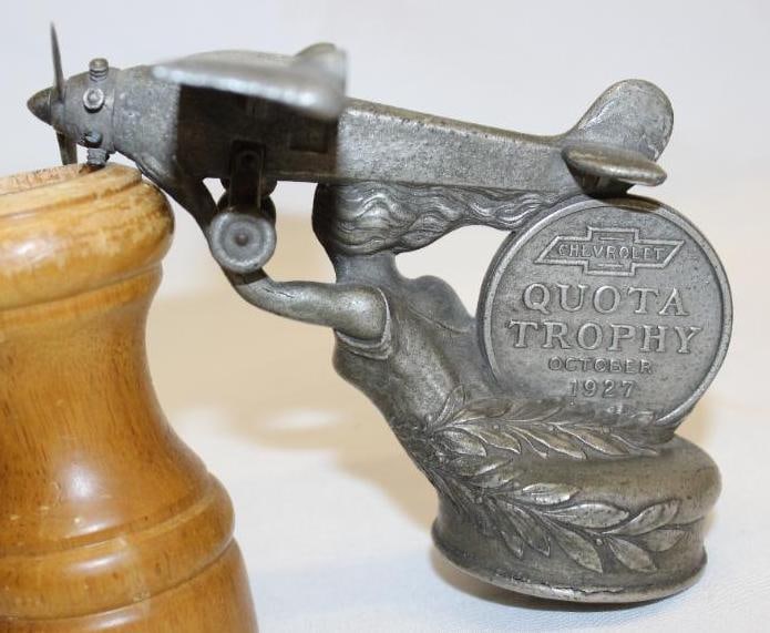 1927 Chevrolet Airplane Quota Trophy Radiator Mascot Hood Ornament (1 of 7)