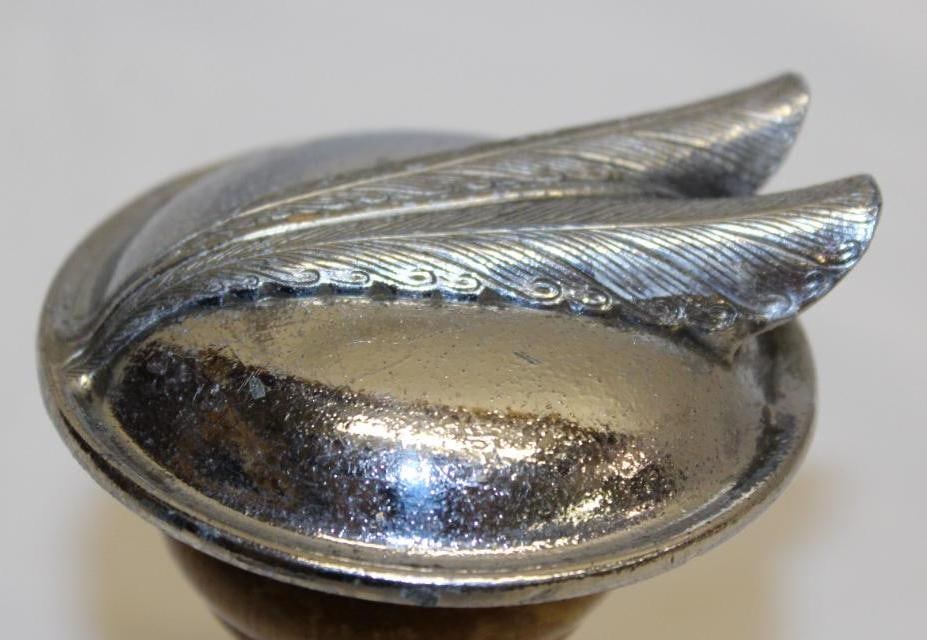 1920's DeSoto Radiator Mascot Hood Ornament: 3.5" x 1.5" x 3.5"