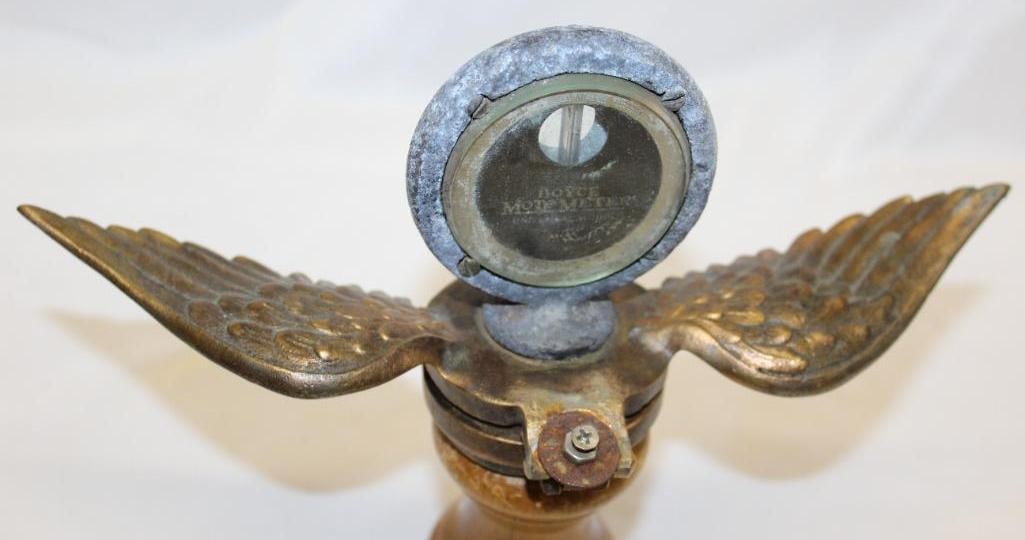 Boyce Motometer Radiator Mascot Hood Ornament w/ Winged Base (1 of 5)