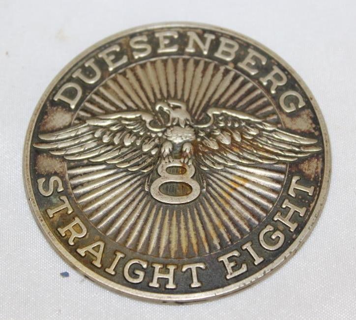 1920's Duesenberg 8 Radiator Emblem Badge (1 of 2)