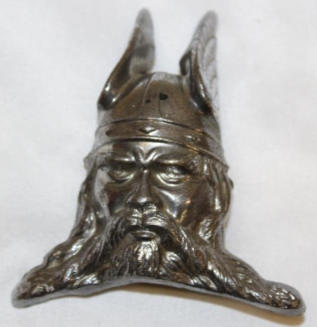 Rover Motor Car Co Figural Viking Emblem Badge: 3.75" x 3.25" x 1.25"