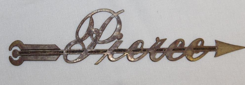 Pierce Arrow Brass Radiator Script Emblem-Large (1 of 3)