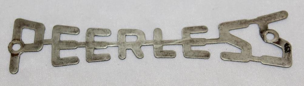 Peerless Motor Car Co Radiator Emblem Script (1 of 2)