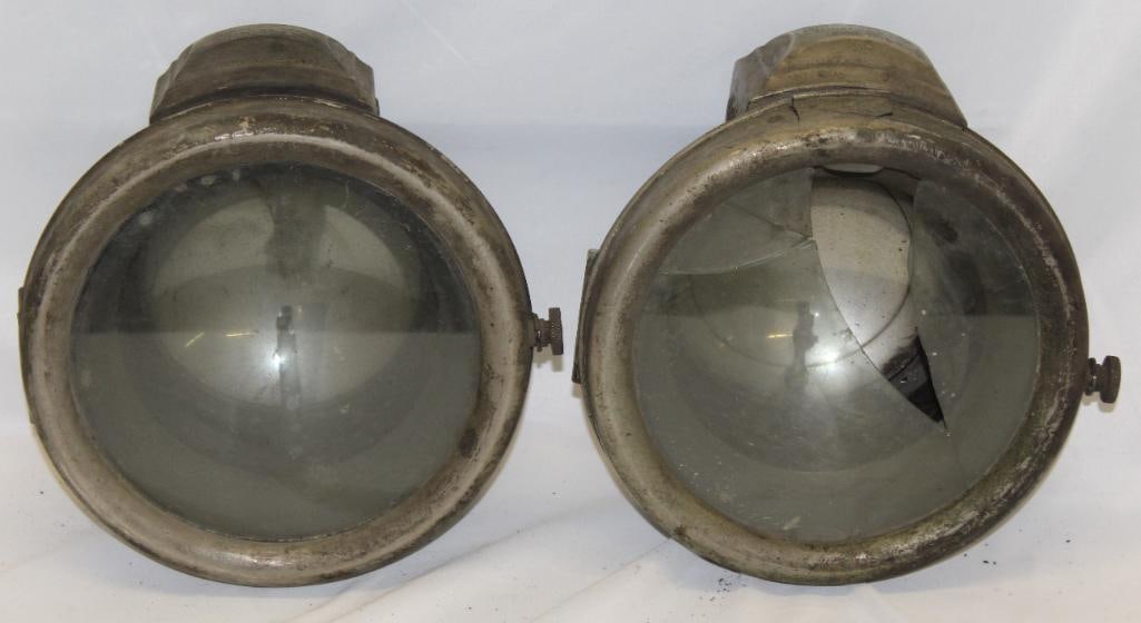 Pair of Brass Castle Model 1207 Headlights (1 of 6)