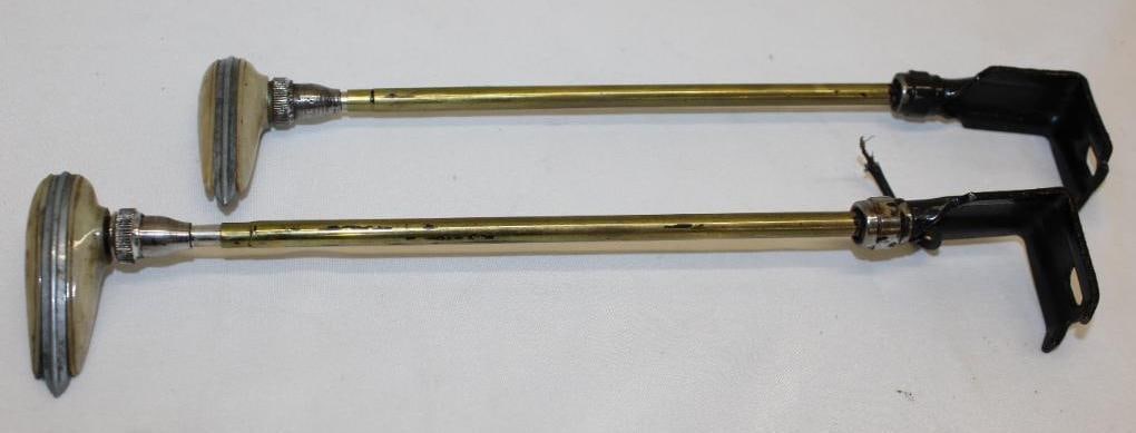 Group of 2 1930's Automobile Fender Indicators: 12.5" x 1.25" x 1.75"
