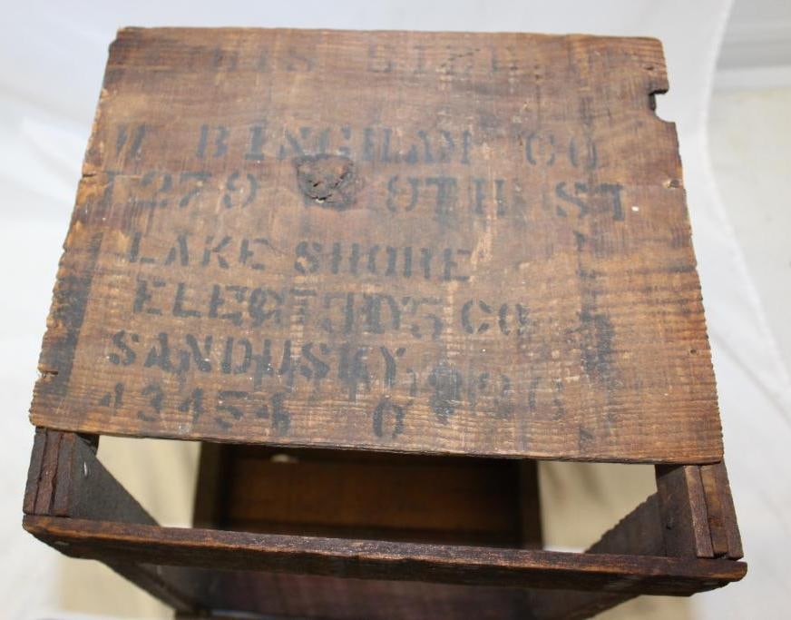 1920's Bingham & Co Oil Can Advertising Crate (1 of 3)