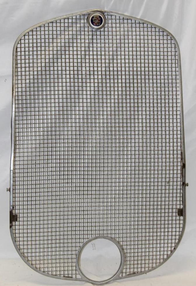 1931-1932 Cadillac V-12 Radiator Grill Stone Guard w/ Emblem Badge (1 of 3)