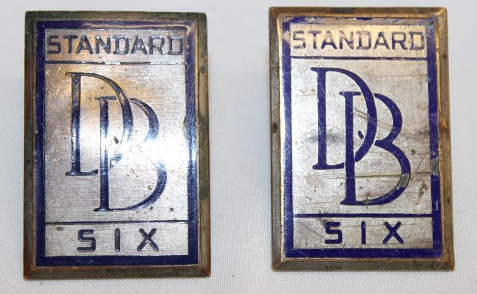 Group of 2 1928-1929 Dodge Brothers Standard Six Radiator Emblem Badges (1 of 2)