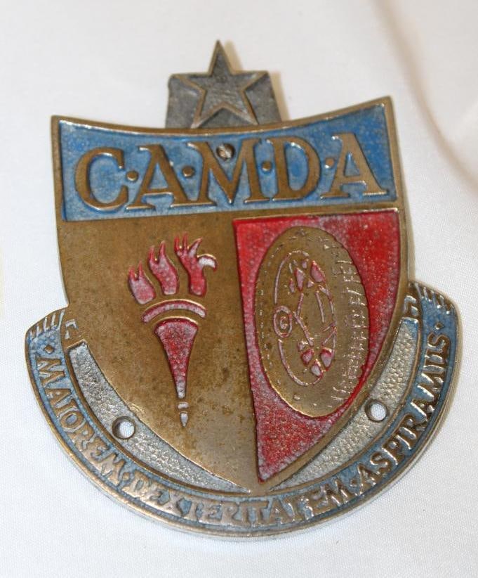 C.A.M.D.A Auto Club License Plate Topper Badge: 4" x 3"