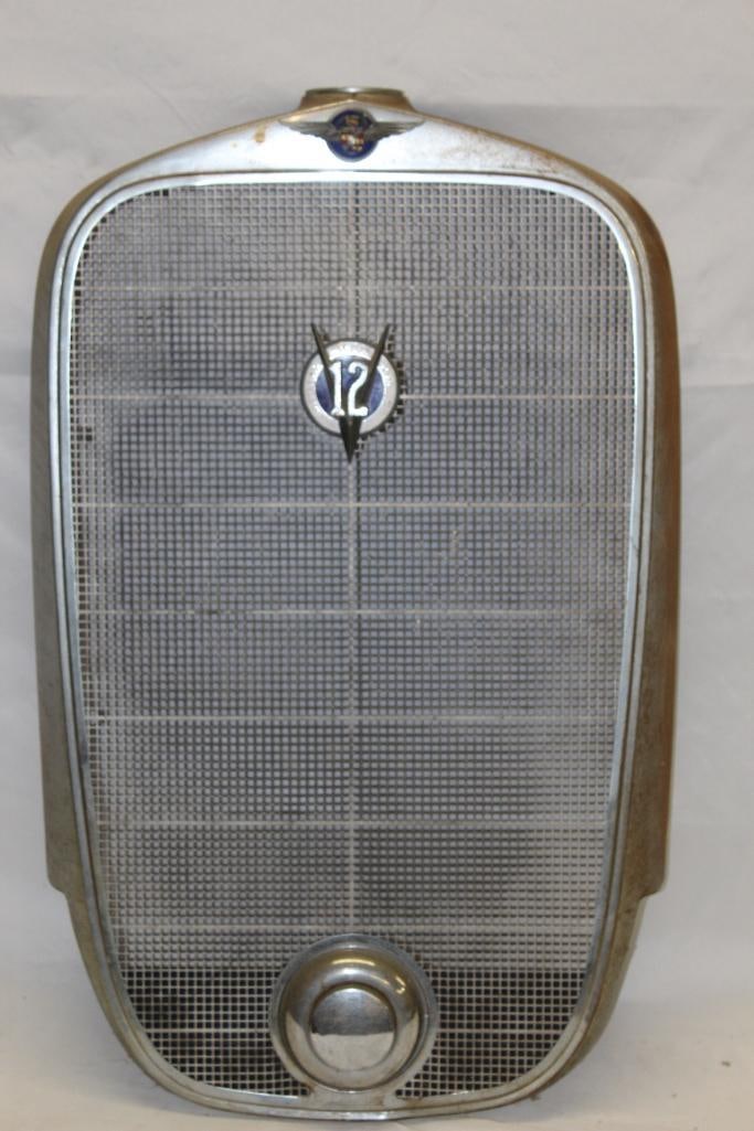 1930-1932 Cadillac V-12 Radiator Grill Shell w/ Emblem Badges (1 of 4)