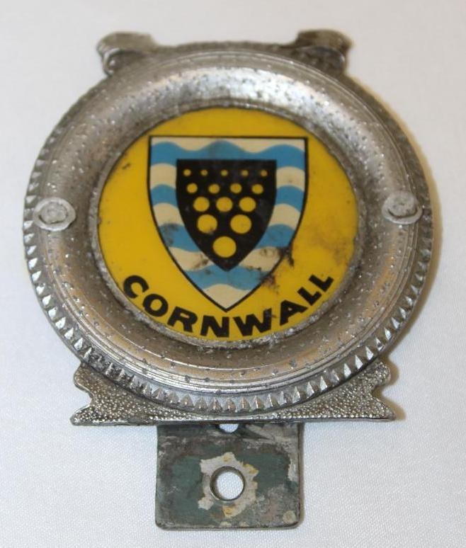 Cornwall Tire Plate Topper Auto Club Badge: 3.75" x 3"