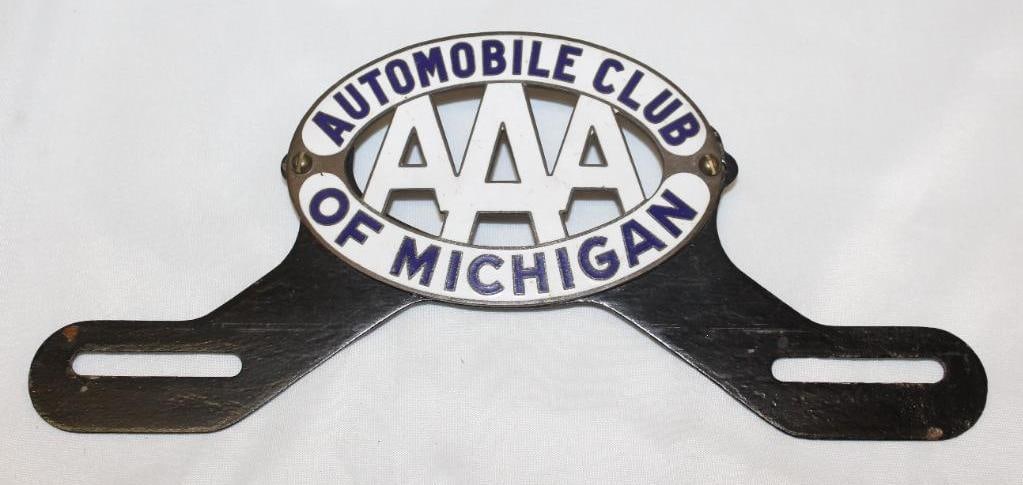 AAA Automobile Club of MI License Plate Topper Badge (1 of 2)