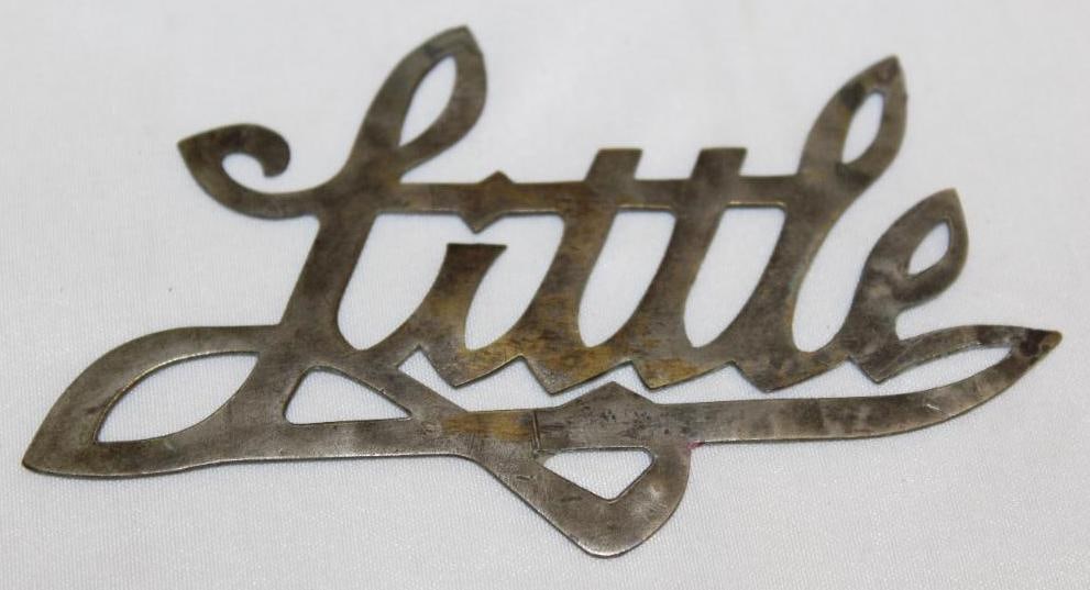 Brass Little Motor Car Co Radiator Script Emblem (1 of 2)