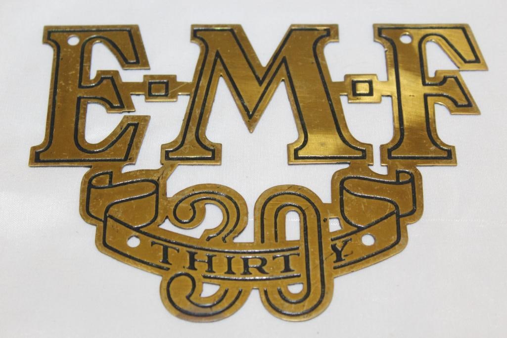 Brass EMF30 Radiator Script Emblem (1 of 2)