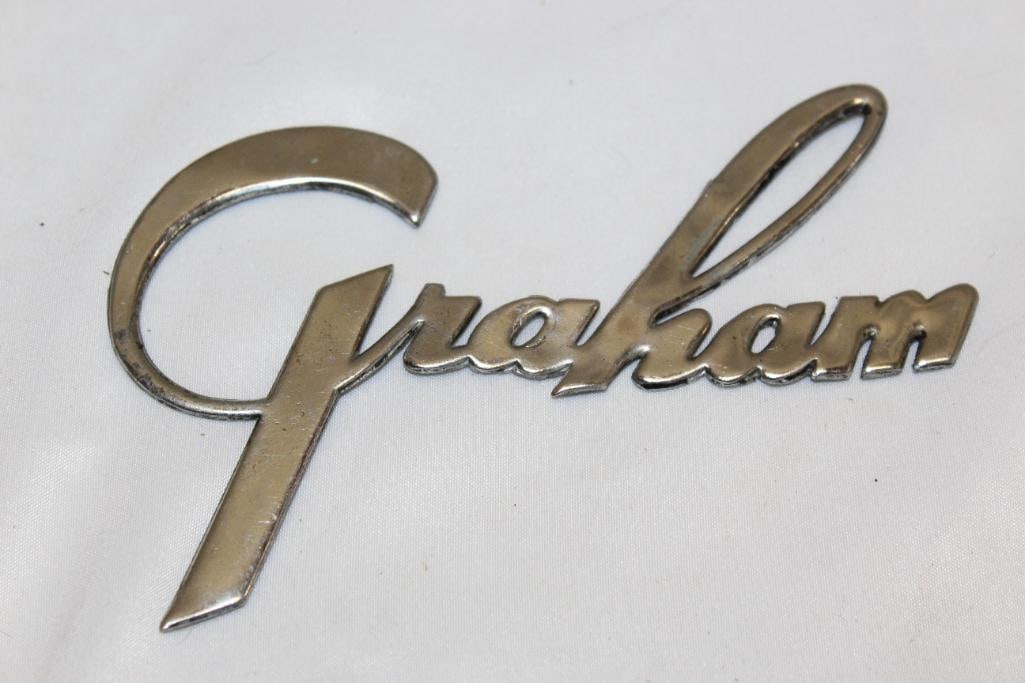 Graham Motor Car Co Radiator Script Emblem (1 of 2)