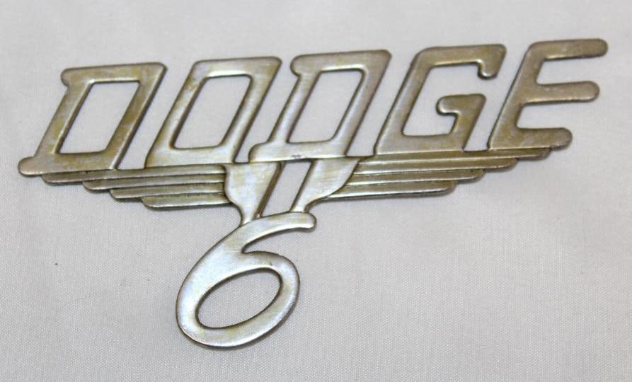 Dodge 6 Motor Car Co Radiator Script Emblem (1 of 2)