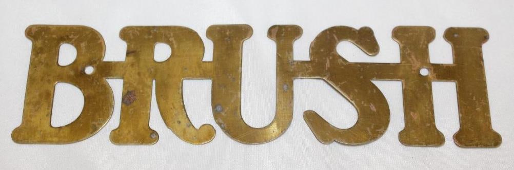 Brass Brush Radiator Script Emblem (1 of 2)