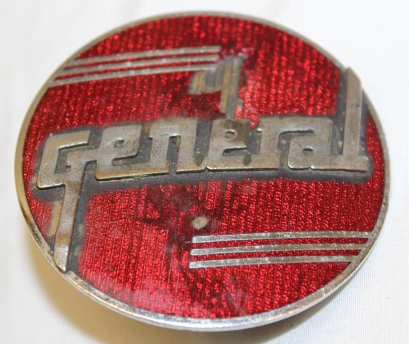 1936-1938 General Motors Taxicab Radiator Emblem Badge: cloisonne 3" diameter