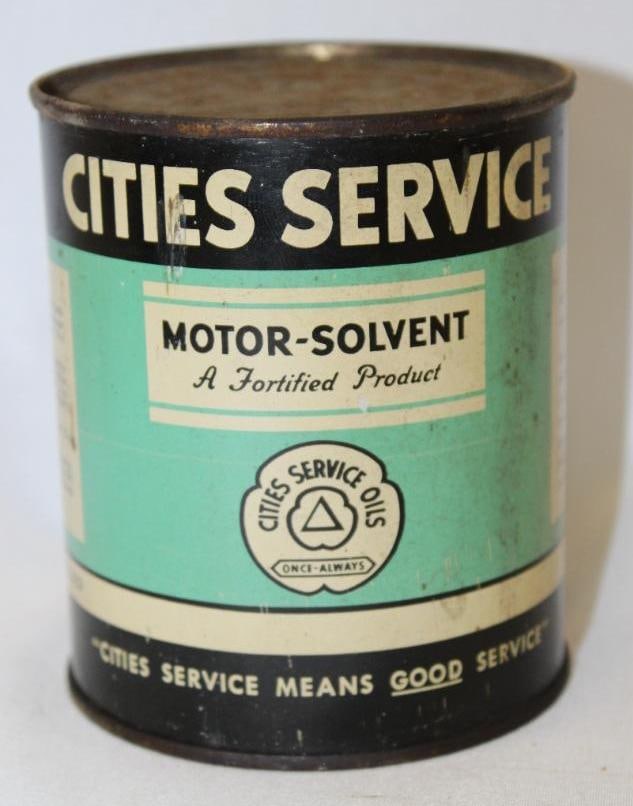 Cities Service Motor Solvent 1 Pint Oil Can (1 of 3)