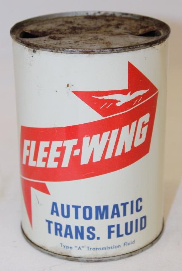 Fleet-Wong ATF Metal 1 Quart Oil Can (1 of 3)