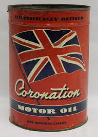 1 Gallon CORONATION MOTOR OIL Can 1 Gallon CORONATION MOTOR OIL Can