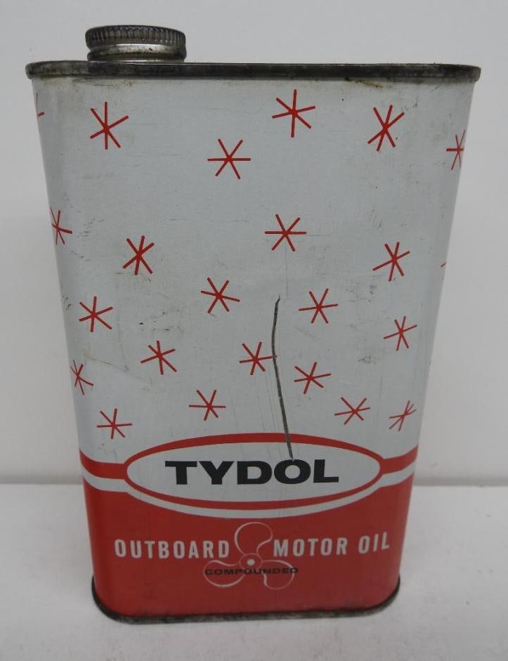 Tydol Outboard Motor Oil Flat Quart Can (1 of 5)