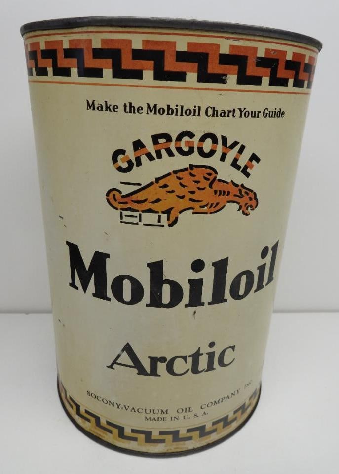 Mobiloil Gargoyle Artic Five Quart Oil Can (1 of 4)