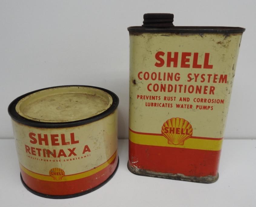 Pair of Shell Product Tins (1 of 3)