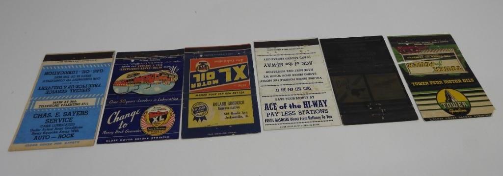 Group of 6 Large Gas & Oil Matchbook Covers (1 of 8)