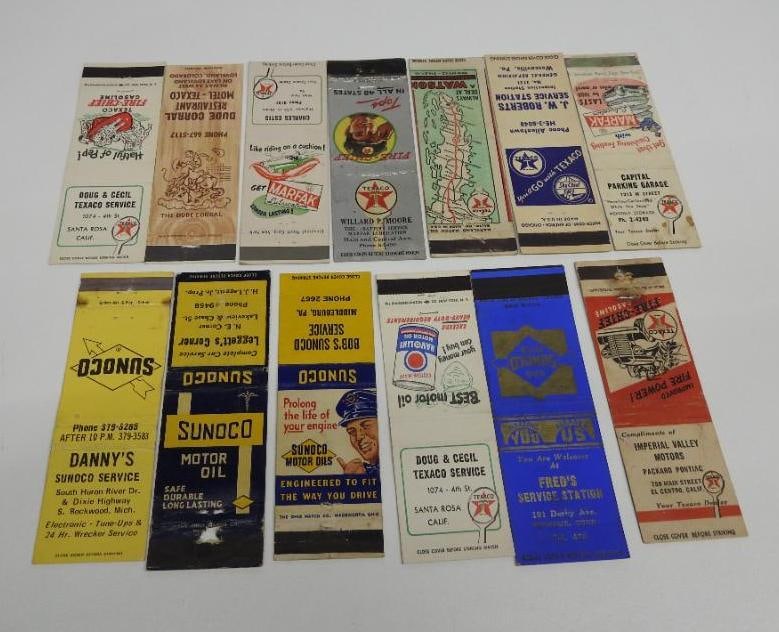 Group of 13 Texaco and Sunoco Matchbook Covers (1 of 6)