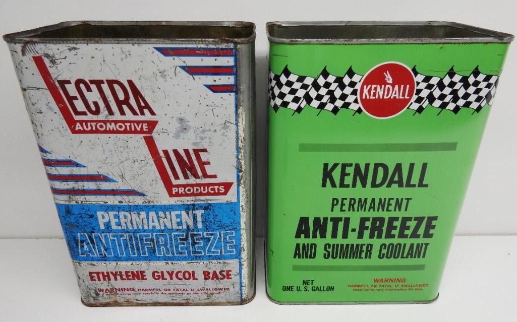Kendall and Lectra Anti-Freeze Gallon Cans (1 of 6)