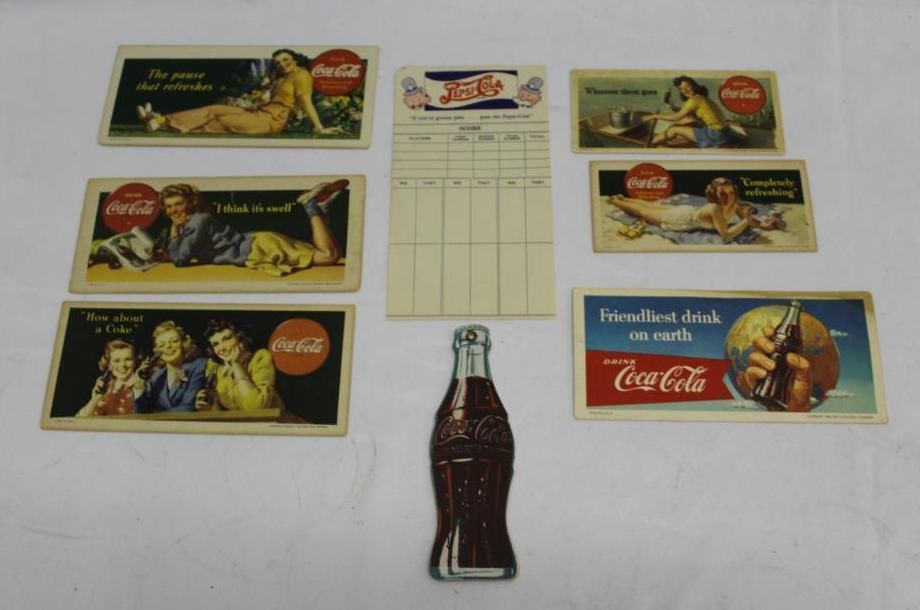 Group of 8 Coca Cola and Pepsi Cola Advertising Items (1 of 5)