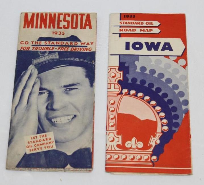1933 & 1935 Standard Oil of IA and MN Road Maps (1 of 2)