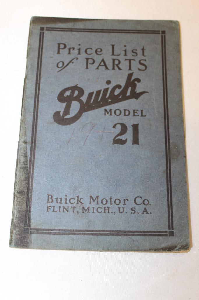 1911 Buick Model 21 Parts List Sales Book (1 of 5)
