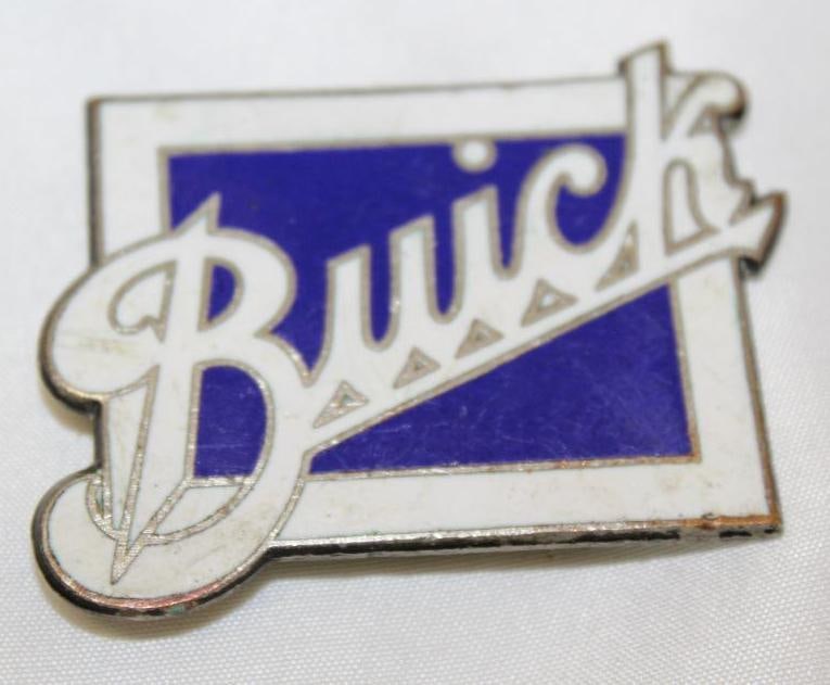 1923-1925 Buick Motor Car Co Radiator Emblem Badge: cloisonne, 2.25" x 2"