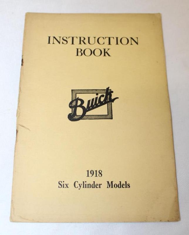 1918 Buick 6 Cylinder Instruction Book Owners Manual: 9" x 6"