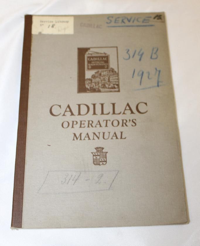 1926-1927 Cadillac Operator Owners Manual (1 of 8)